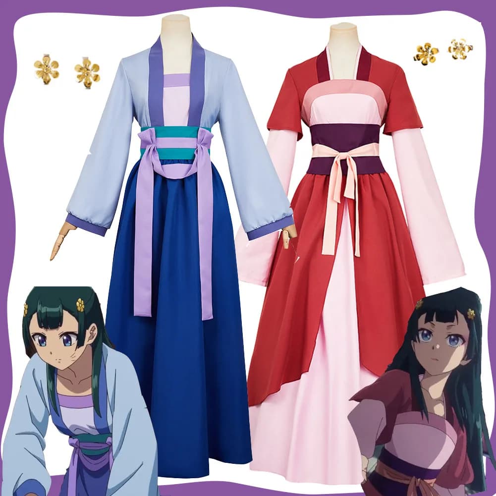 The Apothecary Diaries Maomao Cosplay Donna Fantasia Abito Gonna Costume Anime Travestimento Abiti Donna Vestito di Carnevale di Halloween