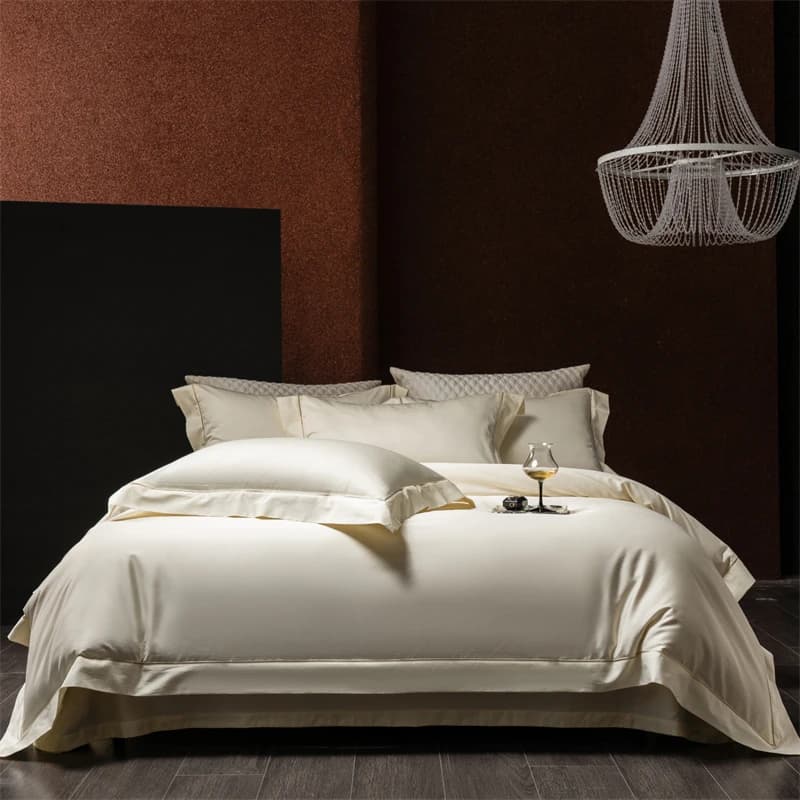 Luxury 1000TC Egyptian Cotton Bedding Set Smooth Satin Feel Duvet Cover Flat Sheet Pillow Cover Hotel Grade Home Textiles 4Pcs