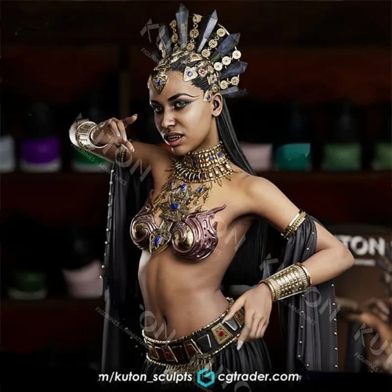 1/24 Bilancia Figura In Resina Modello Kit Fantasia In Miniatura Vampiro Regina Akasha Diorama Giocattolo Smontato e Non Verniciato Spedizione Gratuita