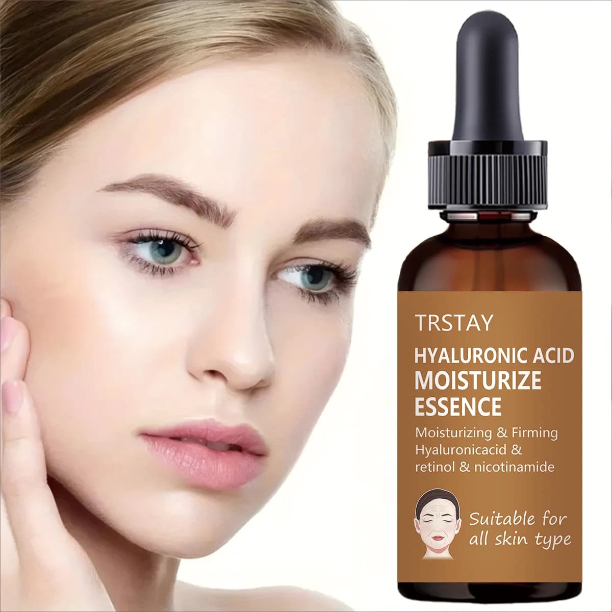 Hyaluronic Acid Moisturizing Essence, enriched with retinol and niacinamide, delicate hydration, firm skin
