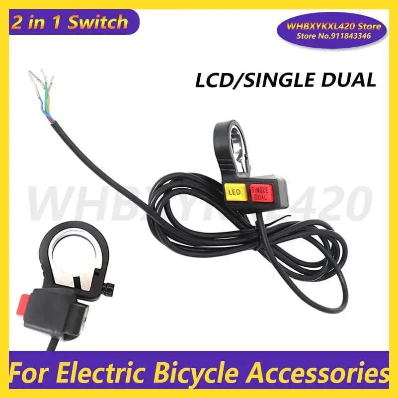 2 in 1 interruttore clacson indicatore di direzione pulsante campanello bici elettrica per moto E-Bike scooter bicicletta