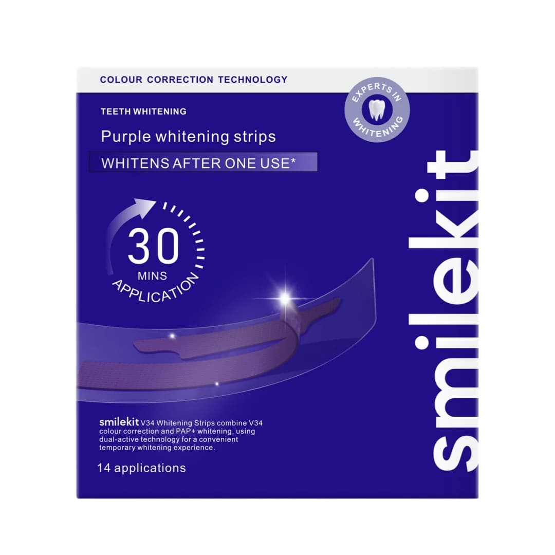 14 pairs V34 Purple Strips Whitening For Tooth Cleansing teeth Care Patch Scratch Cleansing Tool for Cleansing teeth Stickers For Healthcare Oral