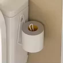 Bathroom No-Drill Toilet Paper Holder, Waterproof and Rust-Proof Bathroom Toilet Paper Roll Holder, Door Panel Lazy Cloth Toilet