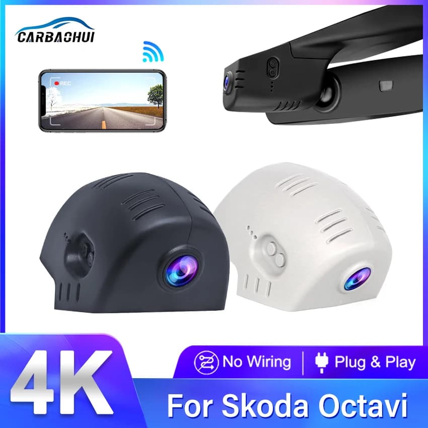 Plug and Play 4K DashCam for Skoda 88mm Octavia NX5 MK4 Octavia High Edition A8 A9 A7 Kodiak Kodiaq Superb Mk3 Car DVR Recorder