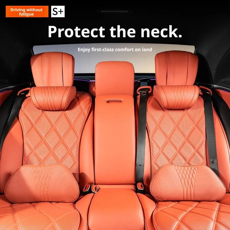 Car Seat Headrest Neck Pillow, Luxurious 3D Ergonomic Travel Neck Rest, Soft Fluffy Comfortable Neck Support, Memory Foam