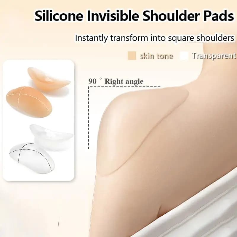 Thickened Silicone Shoulder Pads Right Angle Design Eight Point Five Millimeter for Blazers Dresses