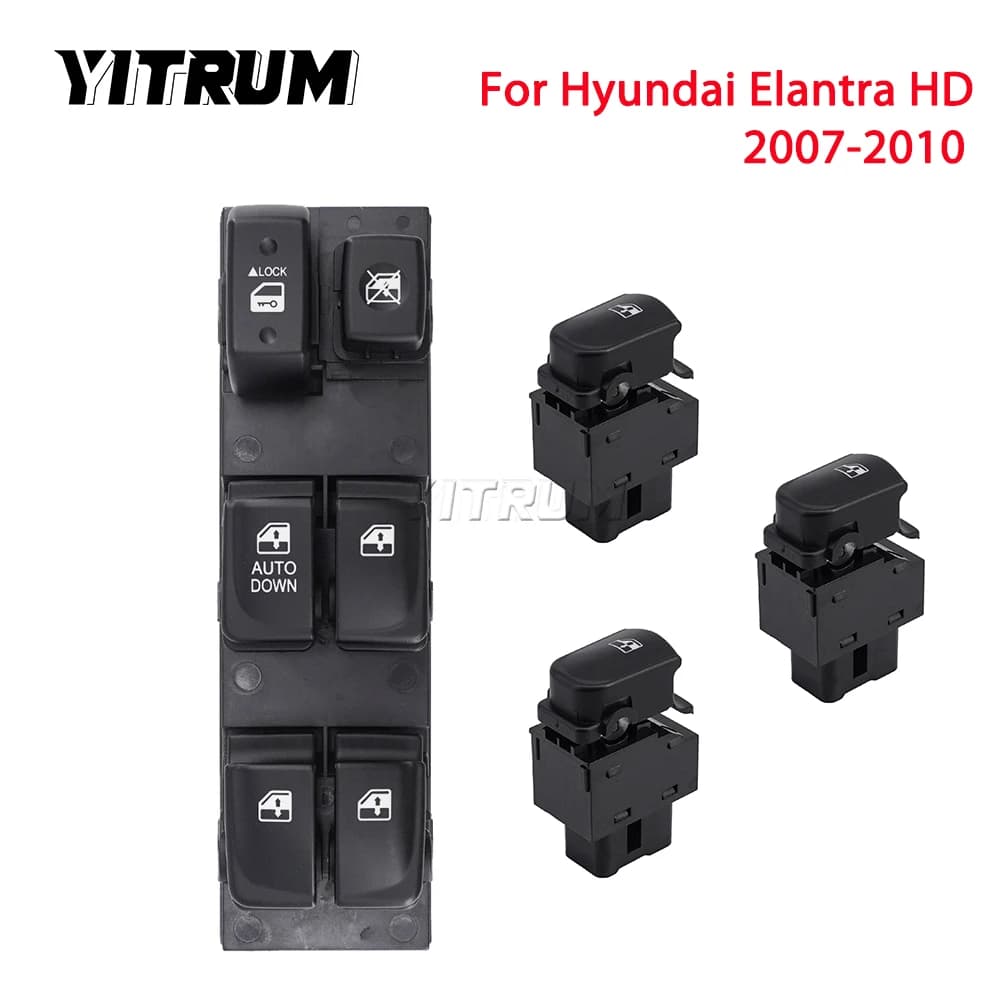 YITRUM 93580-2H000 93570-2H110 93570-2H1109P Pulsante interruttore alzacristallo elettrico per Hyundai Elantra HD 2007 2008 2009 2010