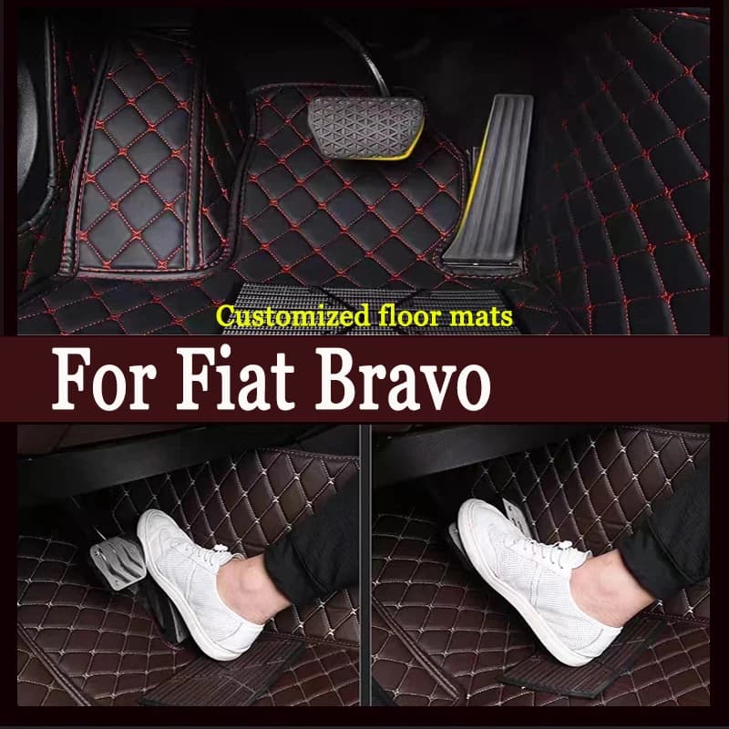 Tappetini auto per Fiat Bravo 2008 2009 2010 2011 2012 Auto Rilievi del piede Automobile Tappeto Copertura Accessori interni
