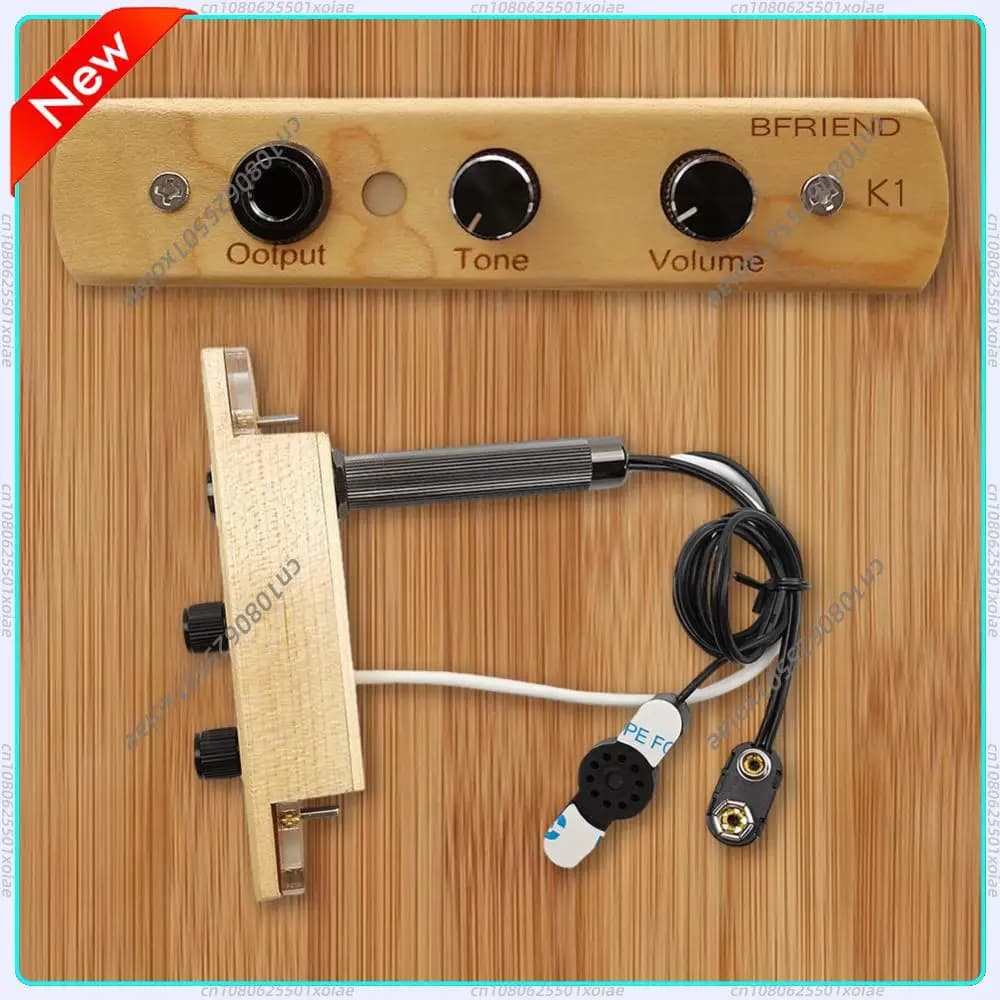 Preamplificatore/Pickup per Cajon con Controllo Tono e Volume, Jack di Uscita per Strumenti Musicali, Accessori per Strumenti a Percussione