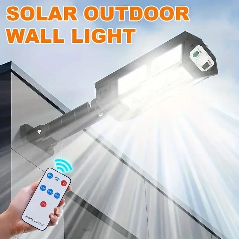Lampada da parete a LED solare per esterni ricaricabile tramite USB con sensore di movimento Torcia da giardino per lanterna da giardino con telecomando