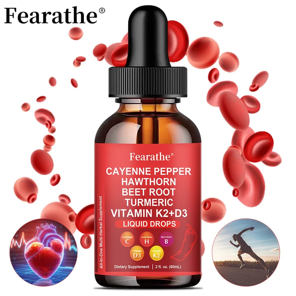 Cayenne pepper liquid drops, Cayenne pepper beet root drops, Organic Cayenne pepper supplement, 60 ml vegetable-based liquid