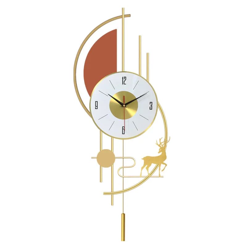 Nordic Luxury silent wall clock with soft backlight Simple and modern quartz watch for living room home wall decoration