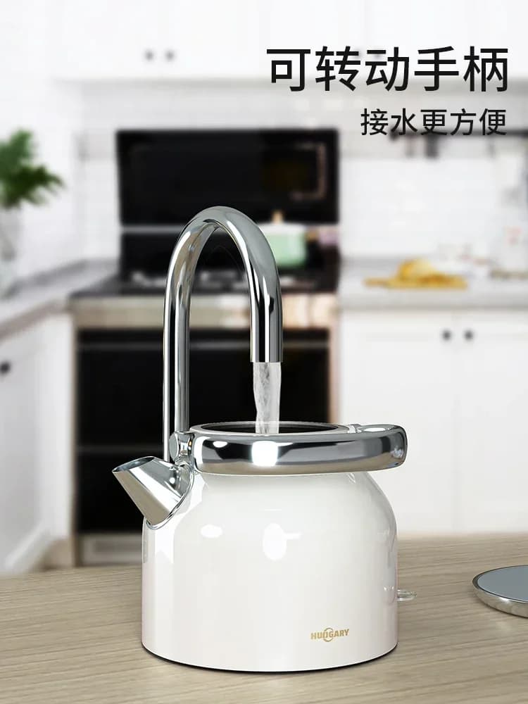 220V HUOGARY Retro Electric Kettle with Large Capacity and Automatic Shut-Off, European Style Stainless Steel Water Boiler BCB