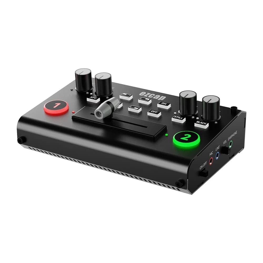 Mixer Video 4K30 con 2 Ingressi e Uscite HDMI, Scheda di Acquisizione HDMI, Ingresso Linea CTL, Microfono e Cuffie per Giochi, Chiesa, Live Streaming