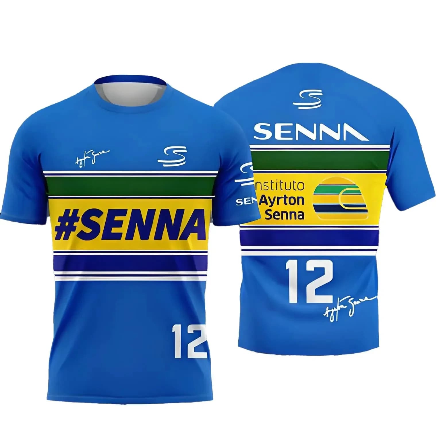 T-shirt Commemorativa Ayrton Senna Edizione Limitata – Tessuto Fresco e Traspirante, Ideale per l'Estate – Per Uomini e Adolescenti Appassionati di Sport all'Aperto