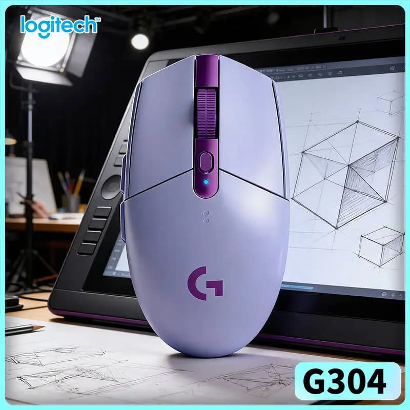 Mouse da Gaming Wireless Logitech G304 LIGHTSPEED, 12000 DPI, Latenza 1ms, Sensore HERO, Batteria 250 Ore, Tracciamento ad Alta Precisione