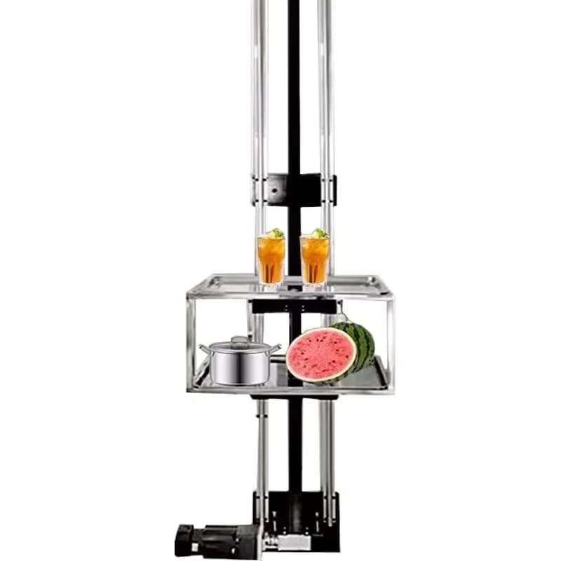 Mini restaurant food elevator 100 kg Lift for waiter with modern stainless steel handlebars 304