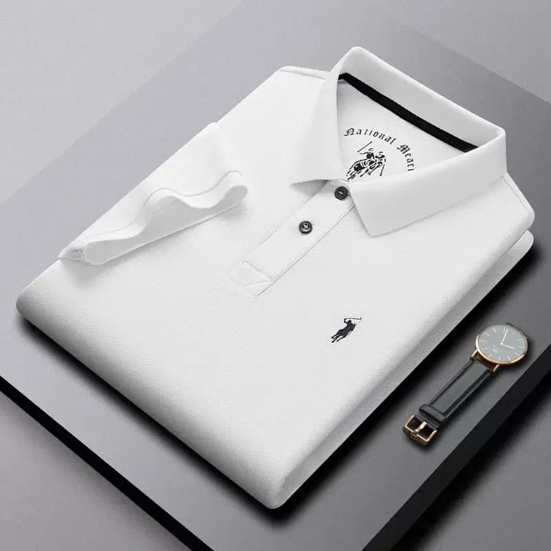 Designer's new 100% cotton short sleeve polo shirt high-end brand pony embroidery men's new fashion golf casual summer T-shirt