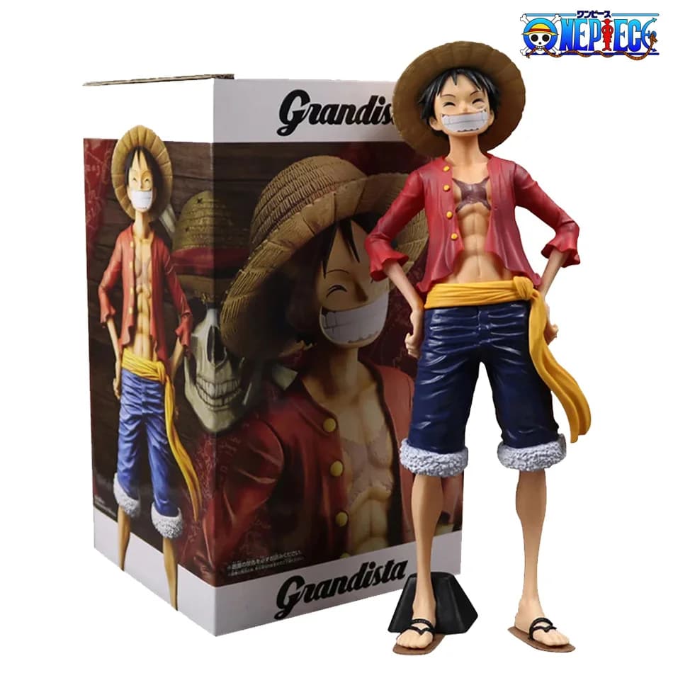 One Piece Anime 28cm Action Figure - Luffy Three Form Face Changing Doll Confident Smiley Collectible Model Toy Kit