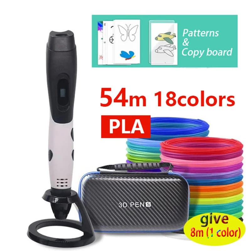 child DIY 3D Pen 3D Printing Pen for ABS/PLA Filament 1.75mm USB Output Low Voltage 3D Pen for Children's Gifts Family toys