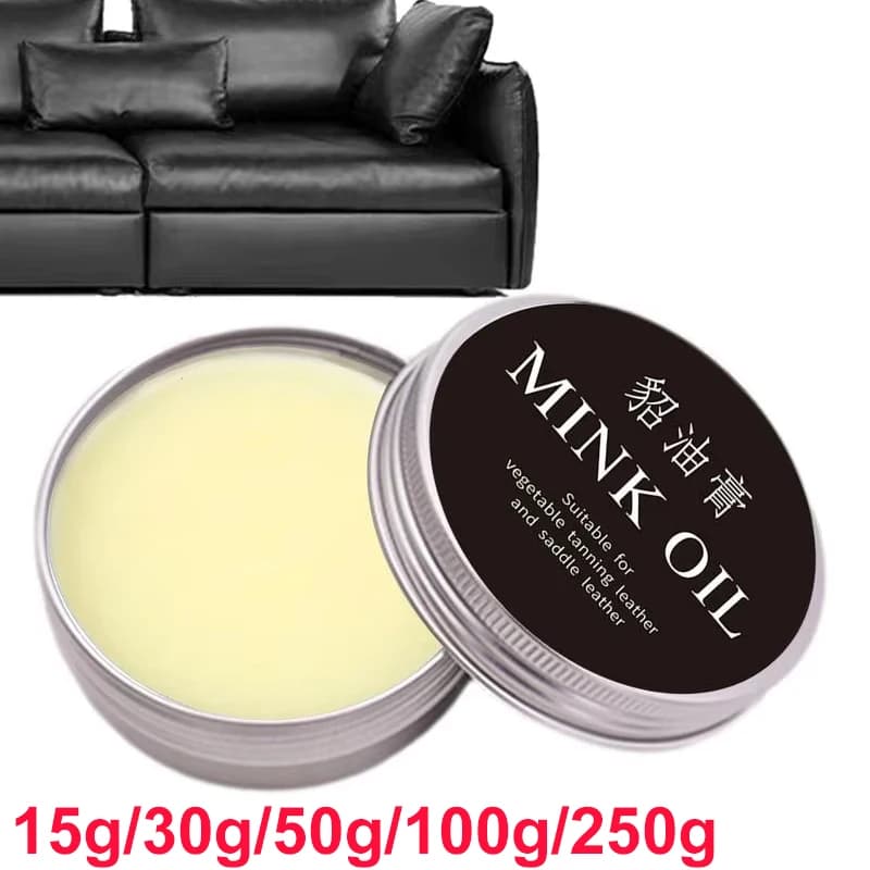 Crema all'olio di visone per scarpe in pelle Borse Crema per la cura della pelle Crema per la manutenzione della pelle15g/30G/50G/100G/250G Pasta ristrutturante