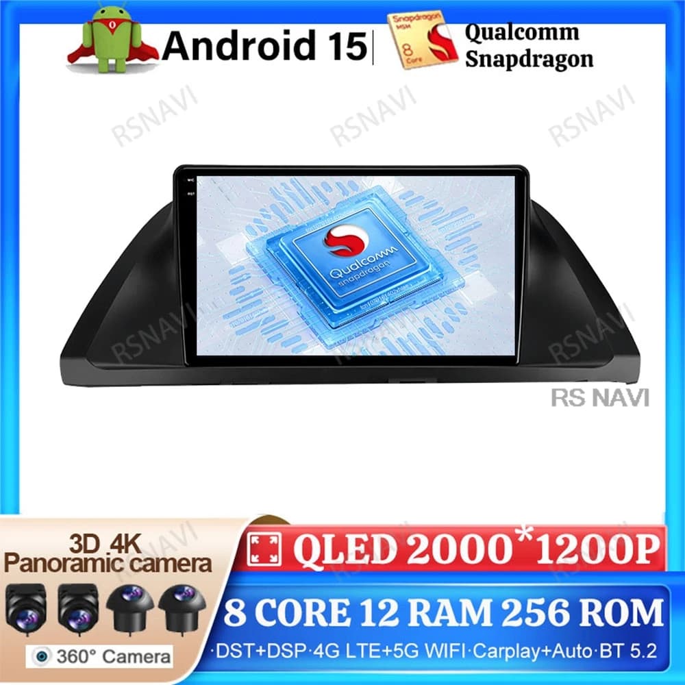 Android 15 Autoradio Per Honda Odyssey 2005 - 2010 US 4G LTE Qualcomm DVD QLED Wireless Carplay Auto 5G WIFI Stereo GPS DSP BT