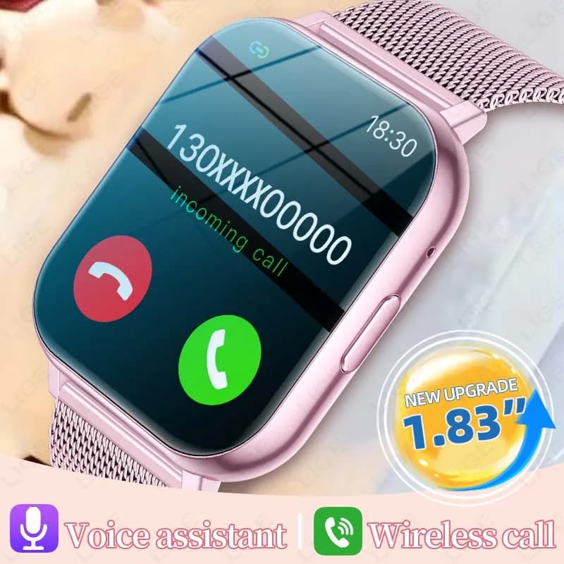 LIGE Nuovo Smartwatch con Schermo Touch Completo, Chiamate Bluetooth, Monitoraggio della Frequenza Cardiaca, Tracker Sportivo, Impermeabile, per Android iOS
