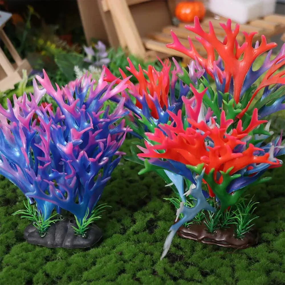 Mini Artificial Aquatic Plants, Realistic Aquatic Grasses, Plastic Ornaments for Aquariums