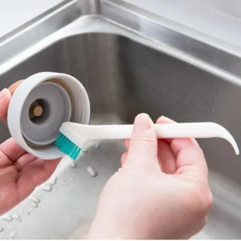 Spazzola per la pulizia di fessure strette con manico lungo, portatile, per biberon, utensile da cucina domestico, spazzola piccola