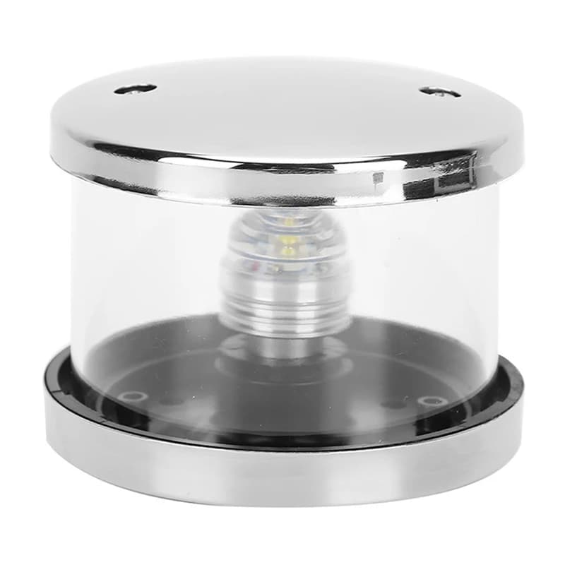 Luce di navigazione a LED per yacht per barche marine Lampada di segnalazione per ancora rotonda da 3 W IP66, DC12V-24V