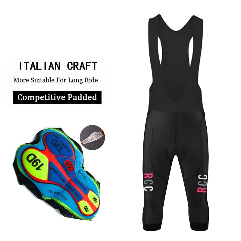 Summer cycling pants 2022 shorts with cycling straps 3/4 men's cycling pants RCC Outdoor 19D Gel Pad breathable cycling pants at 7 points