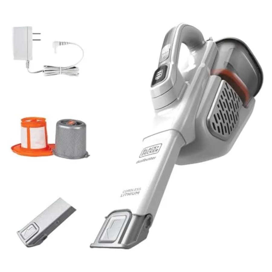 Aspirapolvere portatile senza fili ricaricabile, aspirapolvere portatile per auto, autonomia prolungata, aspirazione potente, crema extra lunga Cre