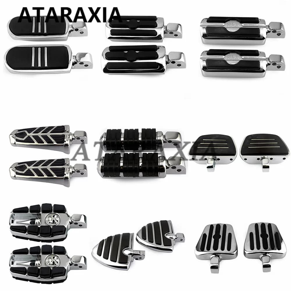 Moto Posteriore Pedane Poggiapiedi Passeggero Per 1999-2009 Yamaha V-Star 1100,1998-2015 V-star 650/250,99-1Road Star 1660/1700