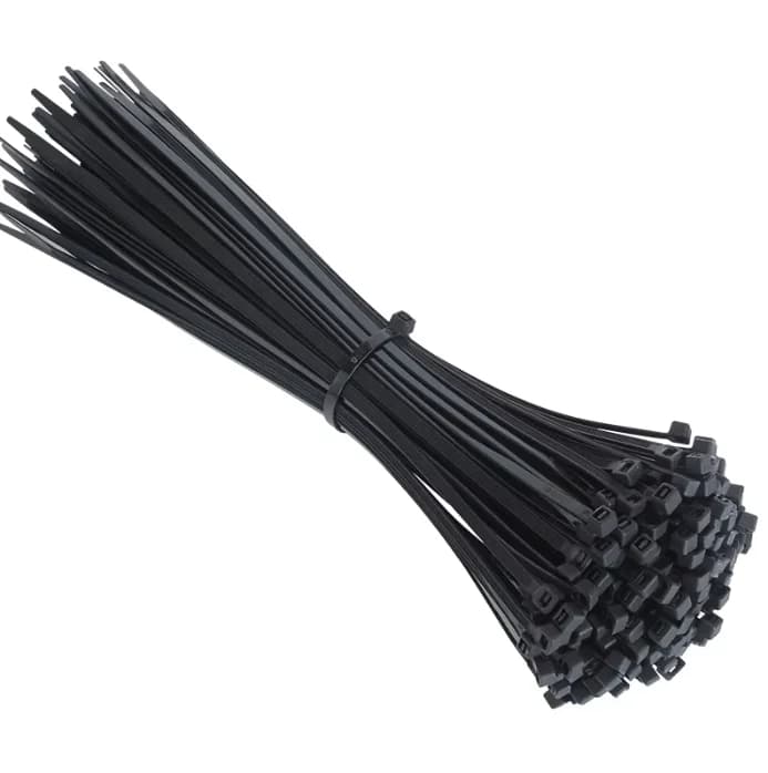 250 PCS Black Self-Locking Nylon Cable Ties Zip Fastening Rings Plastic Strap for Cable Management Home Office Organizing Set