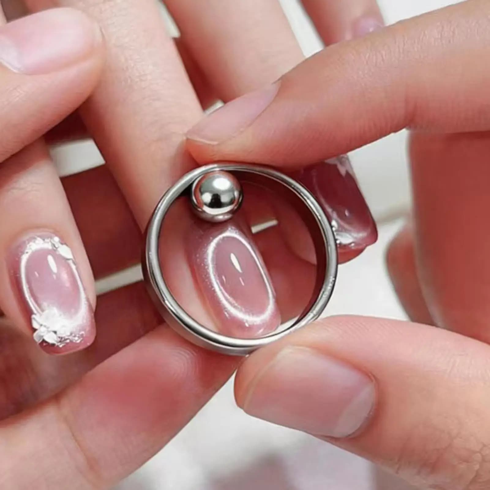 Magnete ad anello per effetto occhi di gatto, magnetico, per nail art, per smalto gel magnetico, strumento per manicure