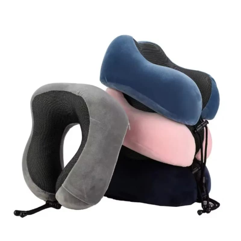 Cuscino da Viaggio a U in Memory Foam per Auto e Aerei, Tessuto Magnetico a Forma di U