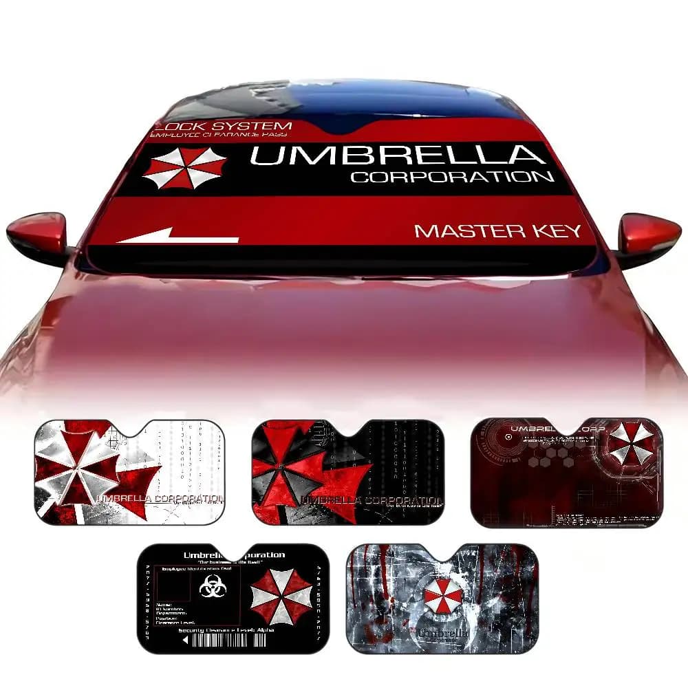Umbrella Corporation Car Windshield Funny Sun Shade Foldable UV Ray Sun Visor Protector Sunshade for Front Window