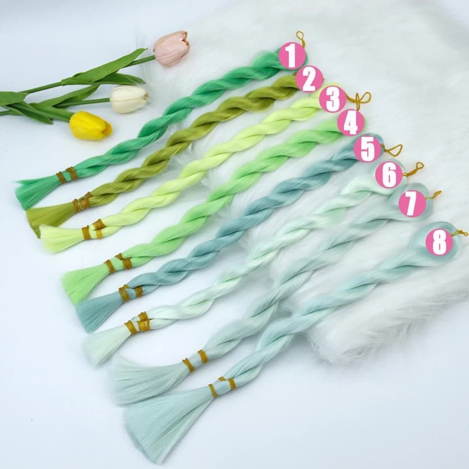 Capelli per bambola BJD 80CM Seta morbida per bambini Parrucca sintetica resistente al calore Gancio fatto a mano Materiale per innesto Capelli per bambola fai da te Capelli per bambola BJD