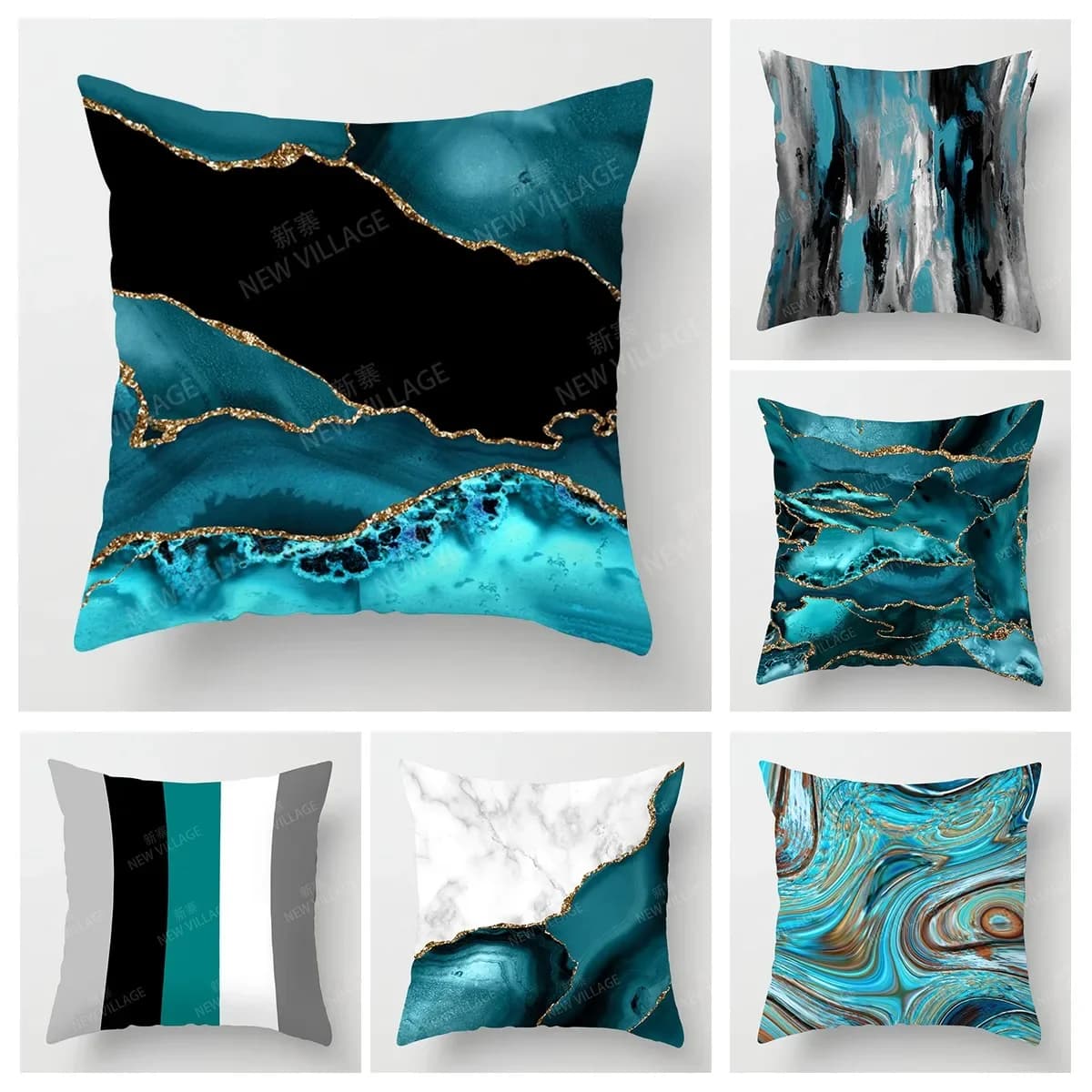 Modern abstract green pillow lining for home decorations lining for sofa cushion 45x45 40x40 50x50 60x60