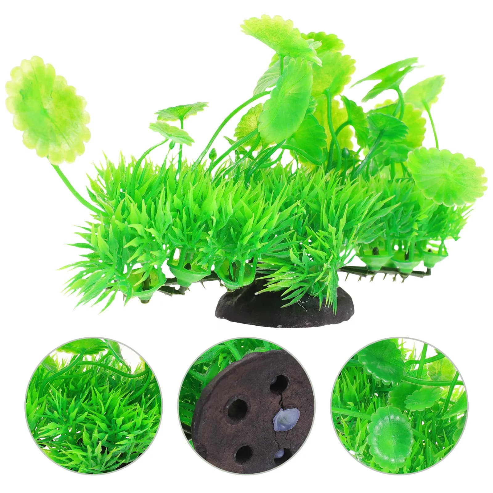 Easy Clean Fake Fish Tank Plants Aquarium Decor for Reptiles Betta Fish Plastic Artificial Green Aquatic Plant Lifelike