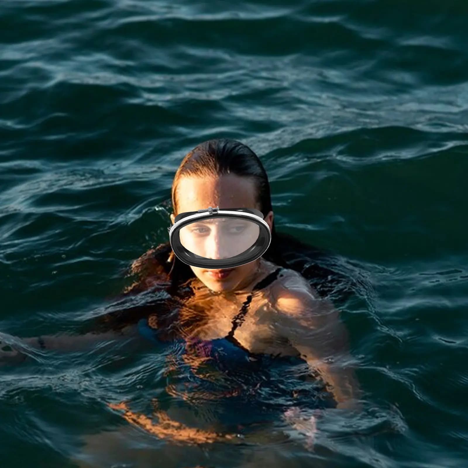 Maschera Subacquea ad Alta Definizione con Vetro Temperato, Antiappannamento, Cinturino Regolabile, per Snorkeling e Immersioni, Occhialini da Sub per Adulti, Uso in Piscina
