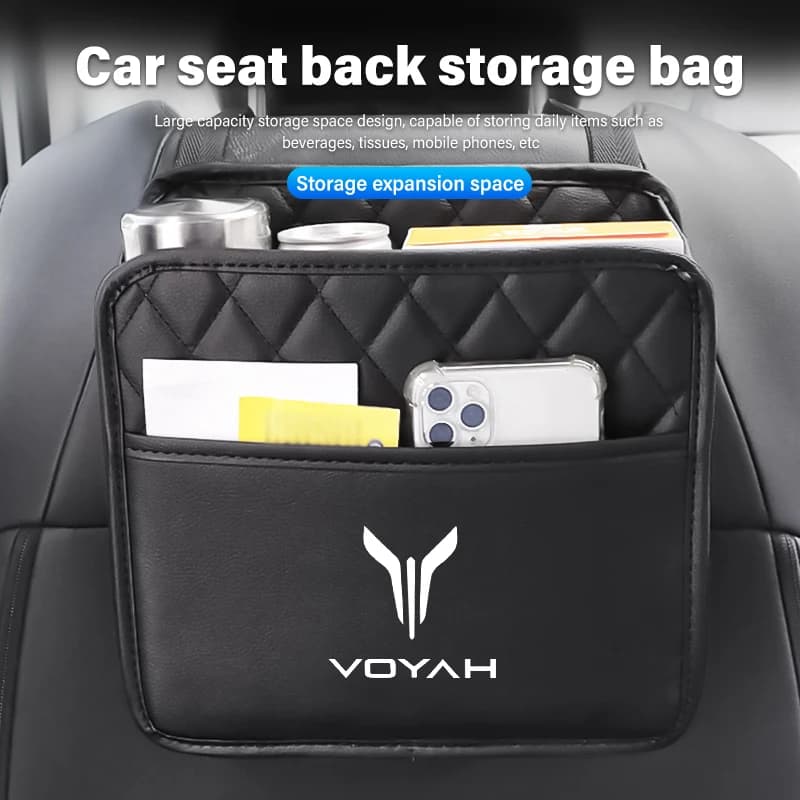 1PC Car Seat Back Storage Box Organizer Multifunction Auto Bag For Voyah Free Dreamer Zhuiguang H53 Dongfeng