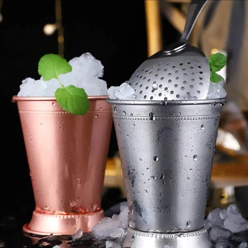 tiki Menta Julep Tazza Tazza da cocktail in acciaio inossidabile Tazza per bevande miste Martini Mojito Drink Bar Tazze da birra per feste Julep Bar Bicchiere da vino