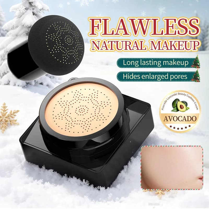 Christmas avocado concealer beauty air cushion whitening repair can maintain makeup, moisture, oil control, isolation repair