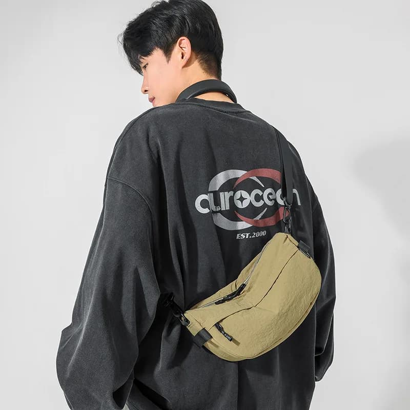 Borsa a Tracolla Trendy da Uomo, Piccola Borsa Messenger Casual per Viaggi