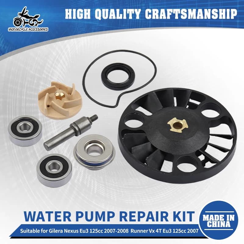SJ Motorcycle Parts Water Pump Repair Kit Impeller Shaft Sealing Ring Bearing For Gilera Nexus Eu3 125cc Runner Vx 4T Eu3 125cc