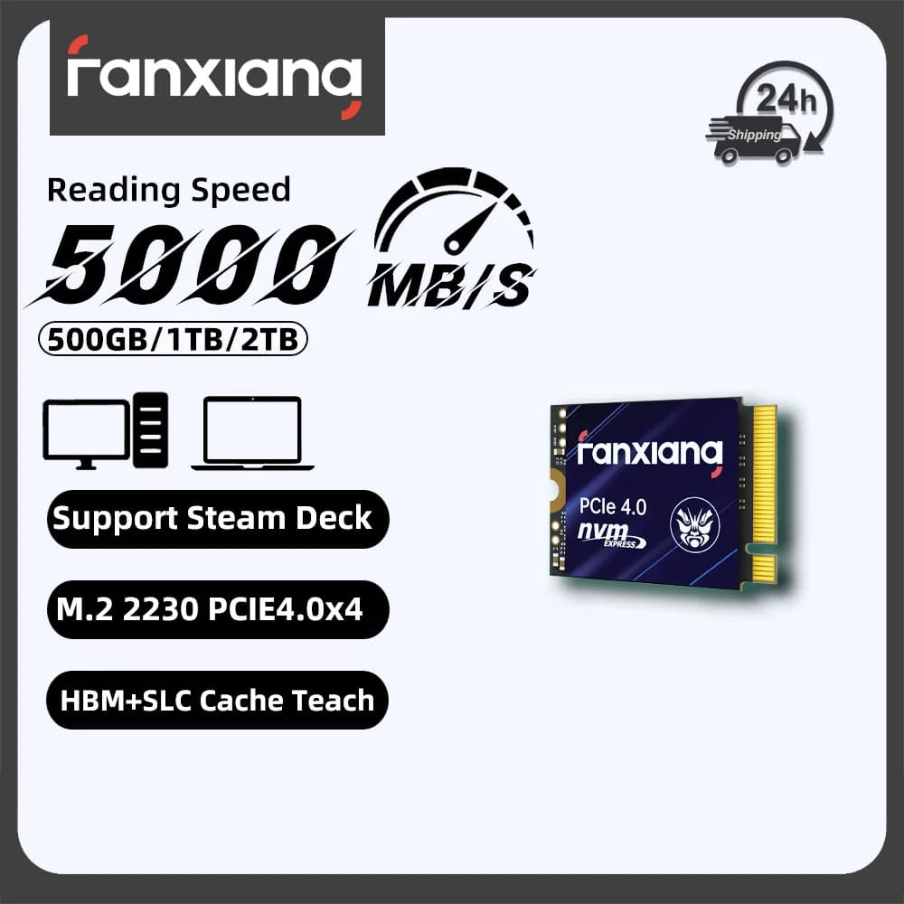 Fanxiang S700 M.2 SSD 5000MB/s M.2 2230 500GB 1TB Disco Rigido PCIe4.0x4 NVMe Unità a Stato Solido Interna per Steam Deck Surface Pro