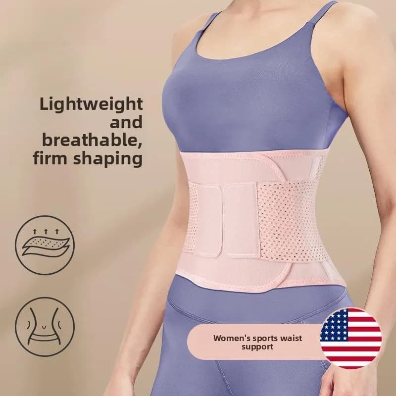 Cintura di Supporto Lombare per Fitness e Corsa da Donna, Fascia Sportiva Traspirante per Yoga, Cintura Professionale per Contenimento Addominale, Nuovo Modello