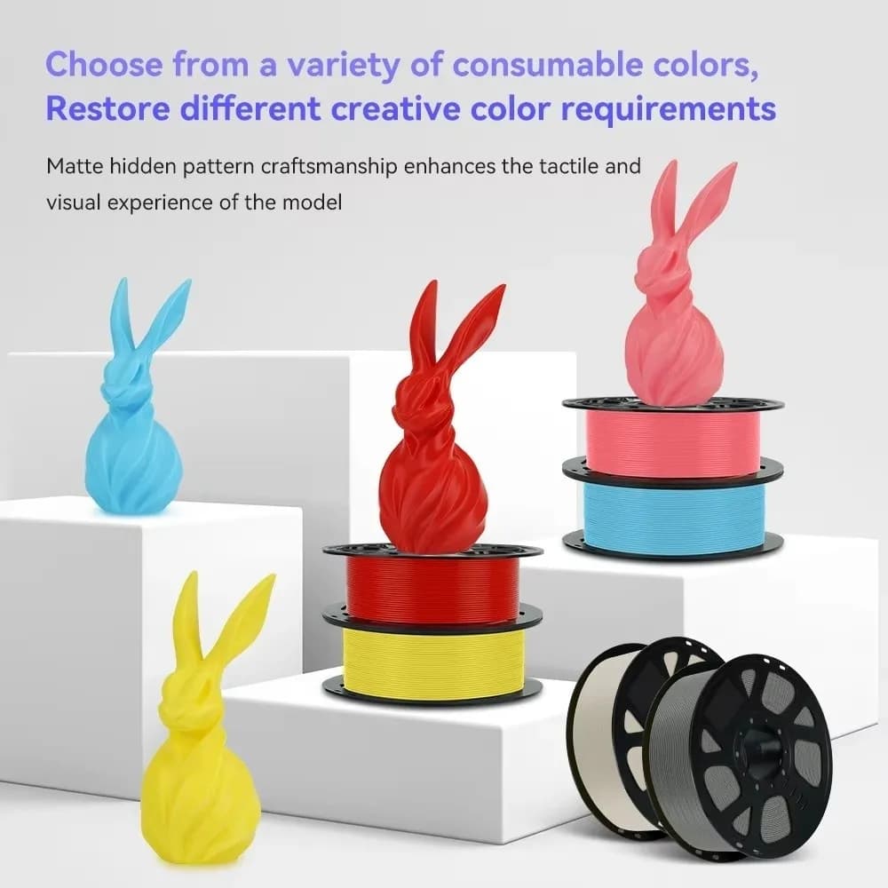 Filamento PETG 1,75mm per Stampante 3D, Bobina da 1KG, Alta Resistenza, Materiale per Stampa 3D e Fai-da-Te