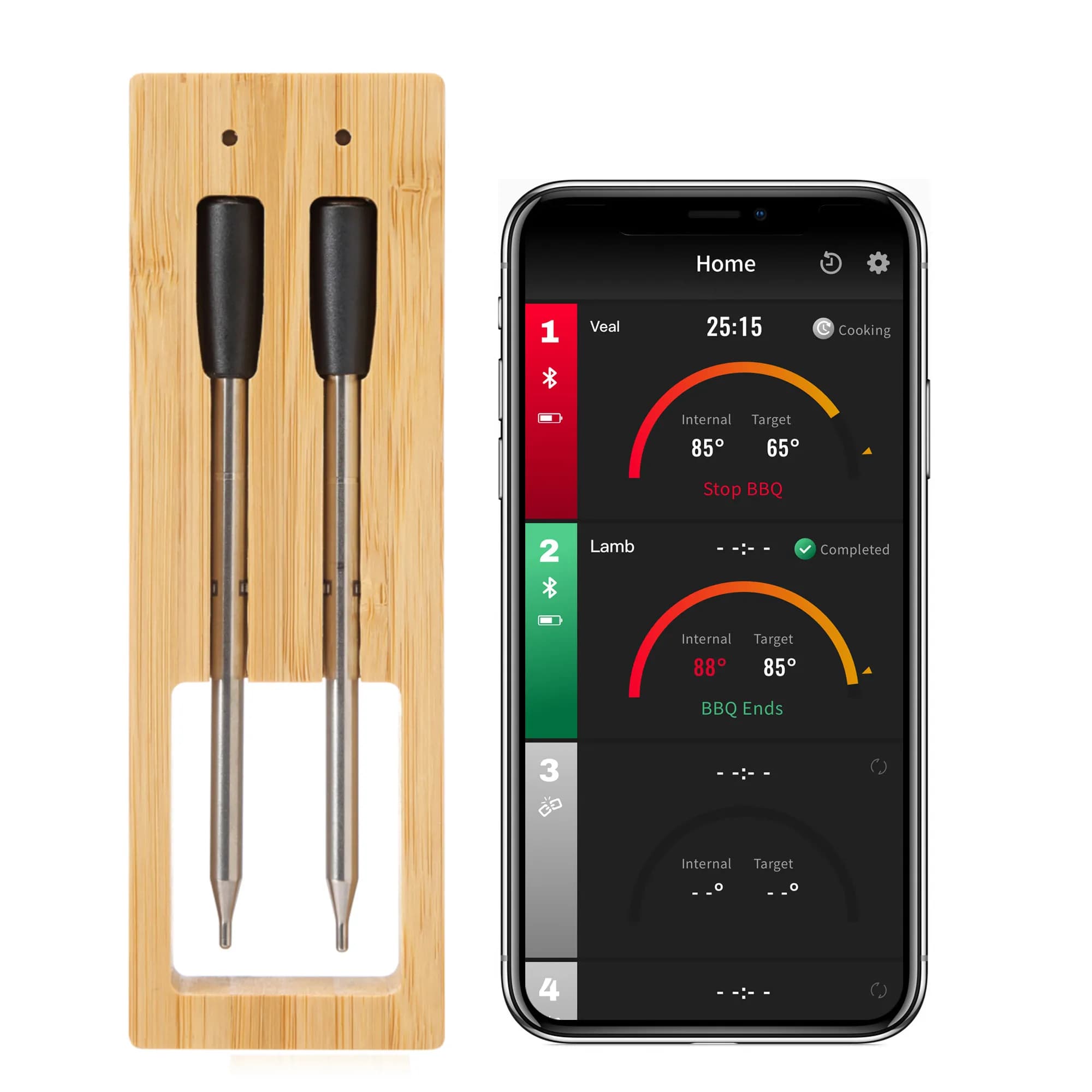 Termometro con sonda per barbecue wireless Bluetooth per cucina e barbecue - Misurazione accurata della temperatura degli alimenti e della carne